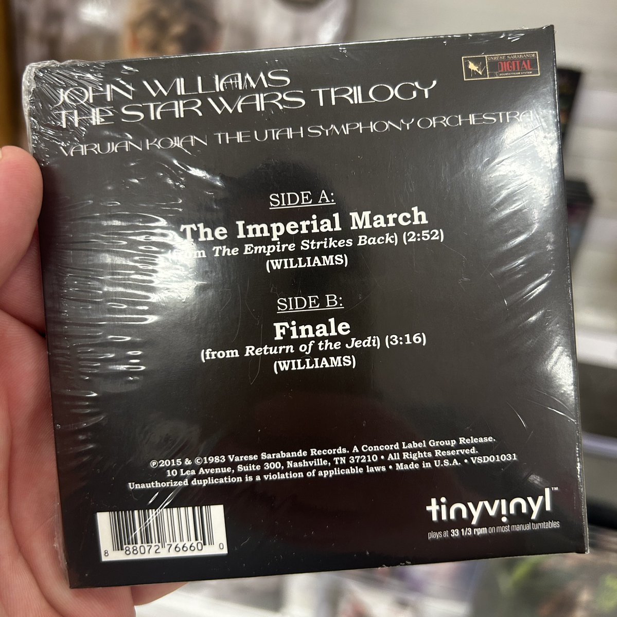 yak_face's tweet image. Saw these TinyVinyl albums at Target today ($14.99). Side A features the Imperial March from TESB and Side B is the Finale from ROTJ &amp;gt;&amp;gt;&amp;gt; sovrn.co/g9iwezo #target #starwars #starwarsday #johnwilliams