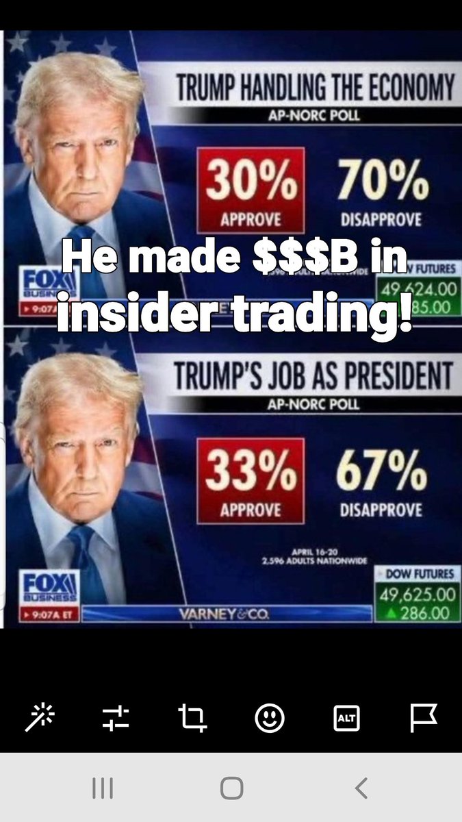 VsDemocracy's tweet image. 80M #MAGAretards voted for the brainless corrupt POS grifter! He made hundreds of millions $$$ in insider trading by manipulating the #Israeli #Iran war! #Americaisfucked #Americaiscorrupt #Impeach the whole #corruptadministration of #Republican #Conservative assholes!