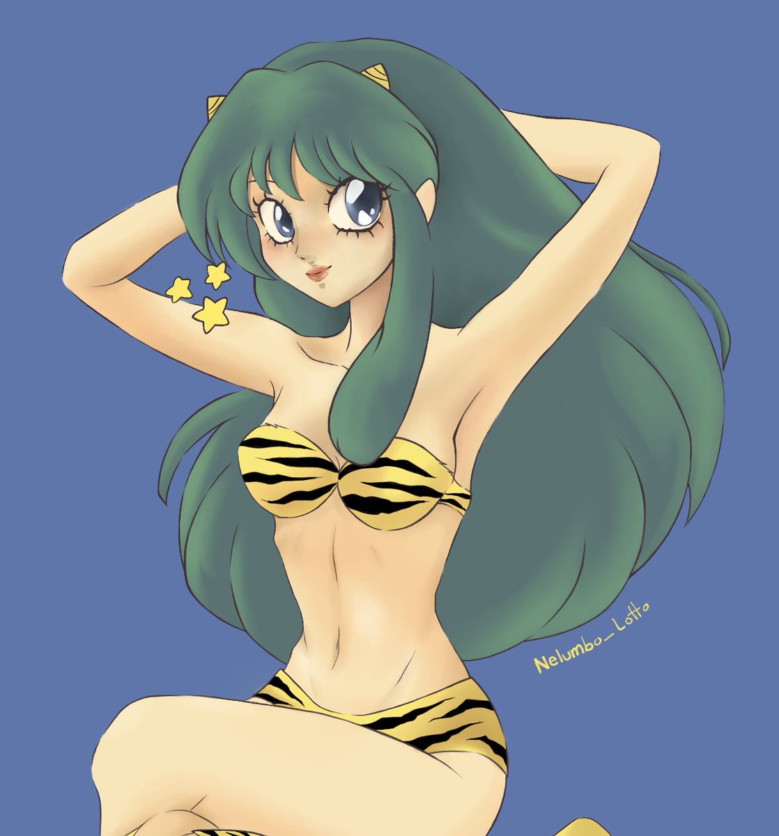 nelumbolotto's tweet image. Nuevo dibujo del mes(?). 

Fue una comisión de regalo para un seguidor, pero estoy muy feliz con mis avances. 

#dibujo #dibujodigital #uruseiyatsura #fanart #anime