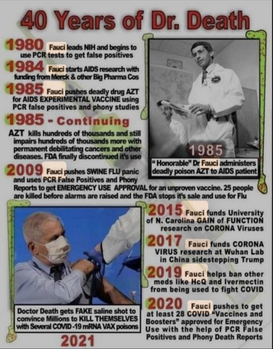 NoJabsDotNet's tweet photo. @NicHulscher 40 years of the public having to put up with Fauci's idealogic BS! https://t.co/LoIGqBvKwI