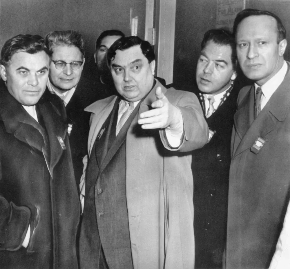 On March 5, 1953,  Stalin died and his post went to one of the late leader’s closest associates, Georgy Malenkov. On the very same day, he was elected chairman of the Council of Ministers of the USSR..
Georgy Malenkov Visiting The British Nuclear Plant At Harwell, March 03, 1956.