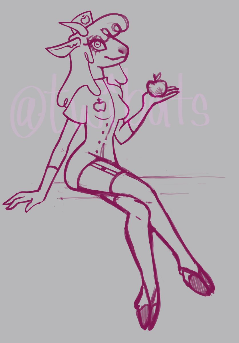 TwiBatz's tweet image. #WIP of my #oc Charity 👀 
#fursona #furry #furryart