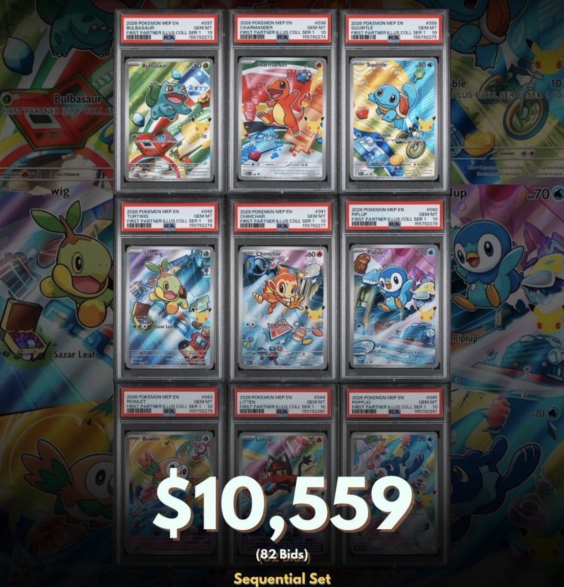 【PSA10】連番　ヒカリ&ポッチャマ セット 🚨 海外ポケカニュース【相場速報】 First Partner Illustration