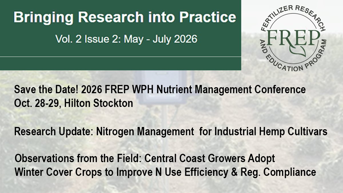 CDFA_ISD's tweet photo. Check out and subscribe to our Fertilizer Research and Education Program newsletter 🌱🌱🌱⤵️
https://t.co/AnBk92CvPt https://t.co/eOzgGyrgcm