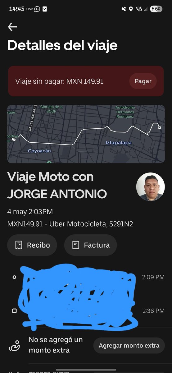 Akane_Testaross's tweet photo. @Iris__Blossom @f_l_p_06 @Uber_Support @Uber_MEX A mí me está pasando lo mismo y @Uber_Support @Uber_MEX su paro es que vuelva a pagar que no mmn es esta ratota para que tengan cuidado los de la CDMX https://t.co/8AlpHL27Rq