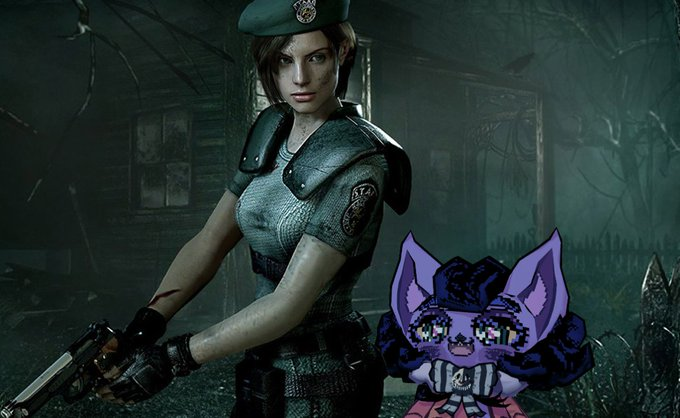 Wistfool's tweet photo. 🦇🎃 I may not be the sharpest tool in the shed, but I can solve puzzles??? At least I have Jill! Back with more RE1R and possibly finishing the Jill route?? ((If I don't get lost)).

🩸LIVE NOW: https://t.co/t5jOb0z4Bz

#vtuber #envtuber #twitch #twitchstreamer #residentevil https://t.co/6osHSFpcGf
