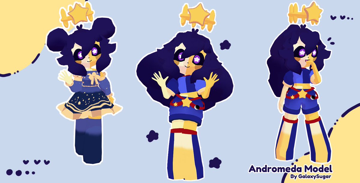 Public Vrchat Andromeda Model! 
#laes #tsbs 

Can be found in my avatar world - 'GalaxysugarAvatars'