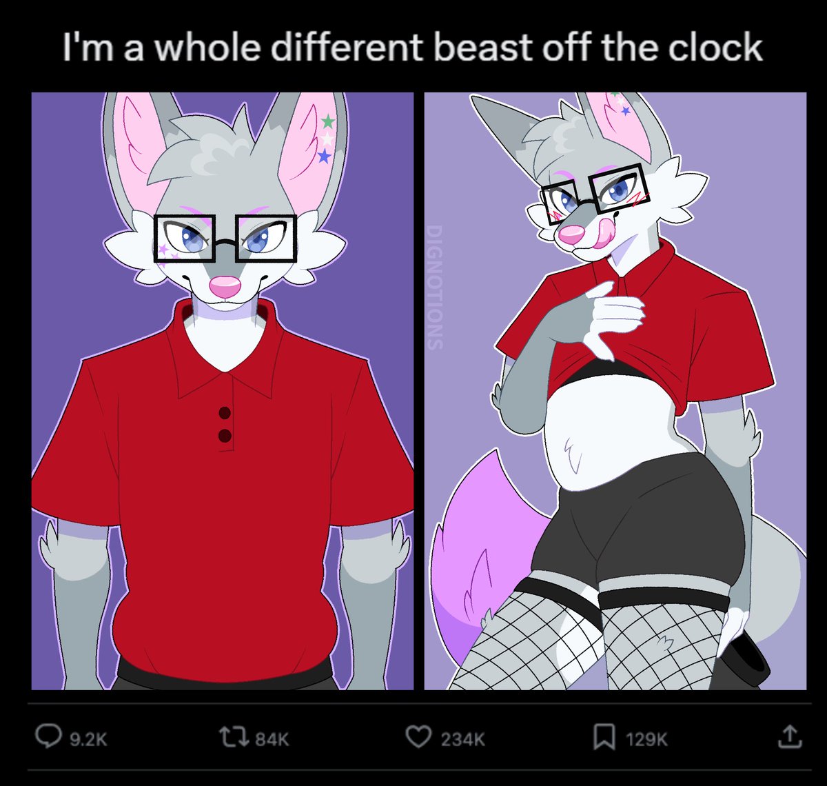 furrygooned's tweet photo. Fursona reveal on this account, and I can’t think of a more perfect piece to use~

🦊: @furrygooned 
🎨: @DIGNOTIONS https://t.co/WLnROZNyIa