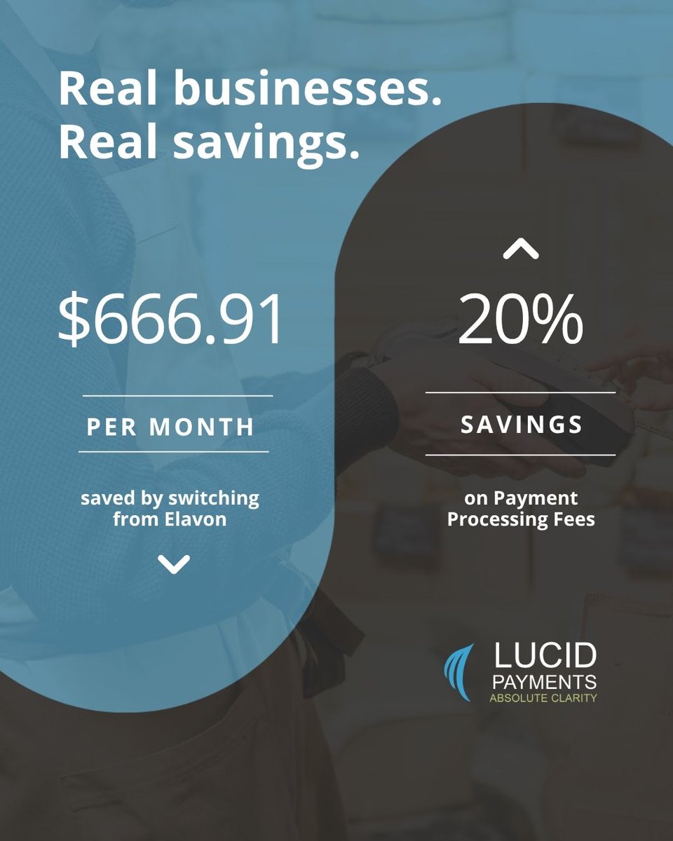 Lucid_Payments's tweet image. Another success story! By switching from Elavon to Lucid Payments, our client saved $666.91 per month. 😮 That's a 20% savings!

#savemoney #businesstips