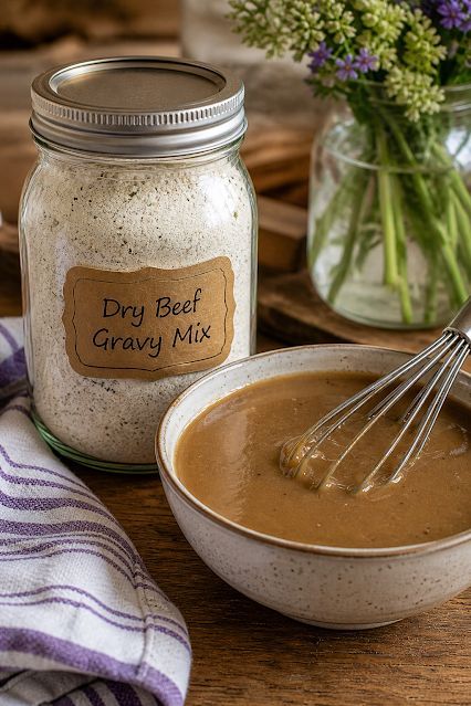 Amelia2325's tweet image. A jar of this gravy mix = instant comfort food anytime. Just add butter + liquid.

See Recipe Here: 
buff.ly/jY8jRuJ 
#easyrecipes #fromscratch #homecooking