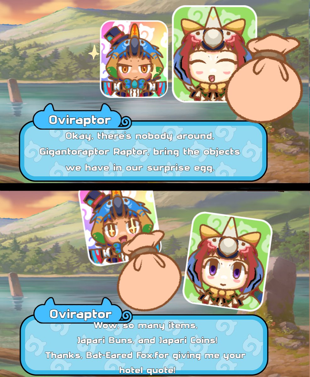 Medrako1's tweet photo. Fanfic -friendstory-chapter 12 (En)
#oc #oviraptor #gigantoraptor #BatEaredFox #serval #kaban #silkyanteater #kemonofriends #fanfic #orifure
#オヴィラプトル #ギガントラプトル #オオミミギツネ #サーバル #カバン #シルキーアリクイ #けものフレンズ #ファンフィクション #オリフレ https://t.co/F2YLgDqPXc