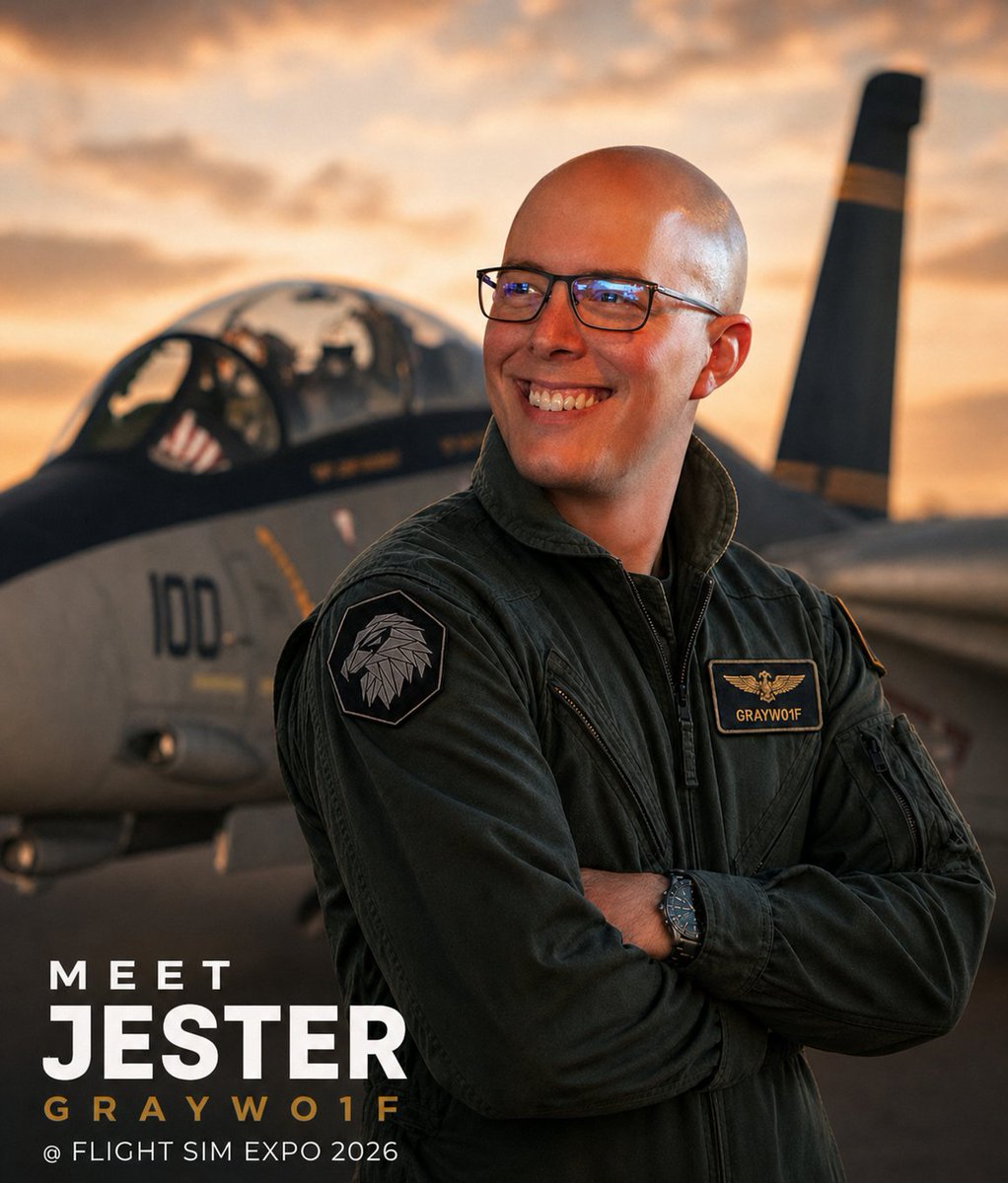 Graywo1f's tweet image. Eagle Dynamics &amp;amp; HEATBLUR – Meet Jester &amp;amp; NineLine @FlightSimExpo 2026
#FlightSimExpo #DCSWorld #AvGeek
June 12–14 | Saint Paul, MN
flightsimexpo.com

@eagledynamics &amp;amp; @HBSimulations are heading to FSExpo 2026—and Jester might be “borrowing” something from the hangar.