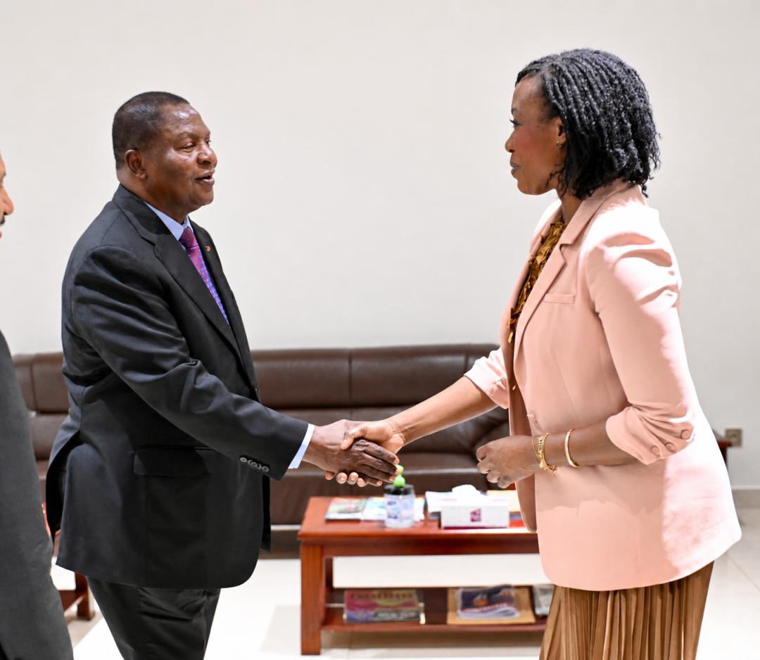 OCHA CRD Director Ms. Edem Wosornu met President <a href="/FA_Touadera/">Faustin-Archange Touadéra</a> in Bangui today. At a pivotal moment for 🇨🇫, sustained leadership on access &amp; the humanitarian-development-peace nexus is essential to safeguard the gains made &amp; ensure assistance continues reaching those who need it.