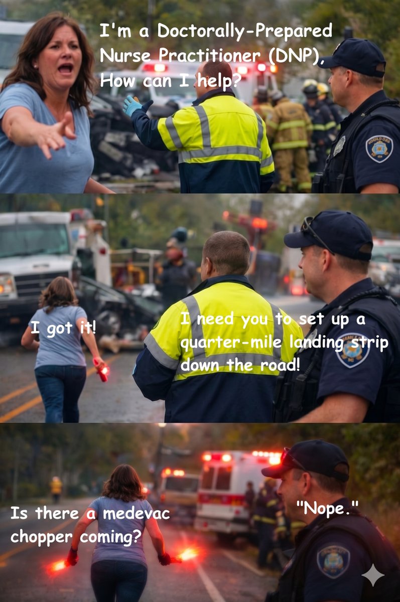 MidlevelWTF's tweet photo. #DNP #NP #NursePractiitoner #EMS #ambulance #StopScopeCreep #MedSchoolMatters #StayInYourLane https://t.co/sOs8RZbHLJ