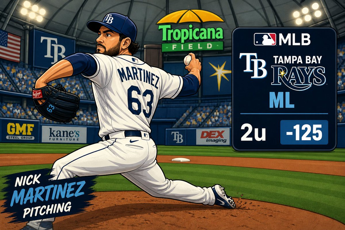 El___Amigo's tweet image. 🚨 AMIGOD,MLB PLAY
Tampa Bay Rays ML ⚾🔥
💰 2U
📉-125

Nick Martínez en la lomita 🧢💪 listo para dominar en casa 🏟️

Confianza total en Rays 💥
Hoy se cobra.

#MLB #RaysUp  #SportsBetting #Gambling𝕏 #レイズ
#MLB予想