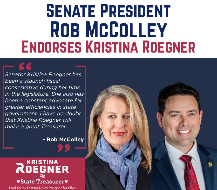Senator Rob McColley tweet media