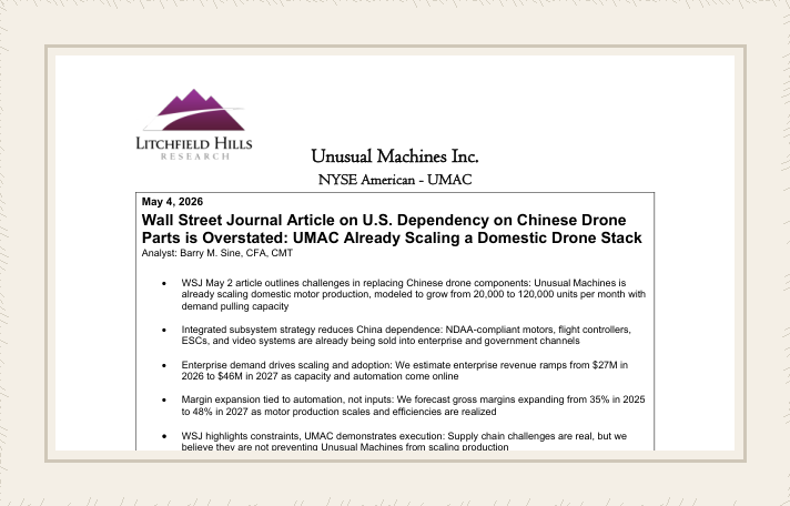 UnusualMachines's tweet image. WSJ: hard to scale U.S. drone manufacturing
@ResearchHills: already happening

⚙️ 20K → 120K motors/month
🧩 NDAA stack in market
📈 Demand pulling capacity

Execution &amp;gt; theory. Domestic production is scaling. 🦅
#drones #manufacturing $UMAC