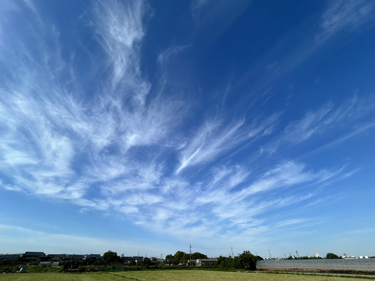流れる雲にうっとりしながら歩いてる。 #イマソラ
