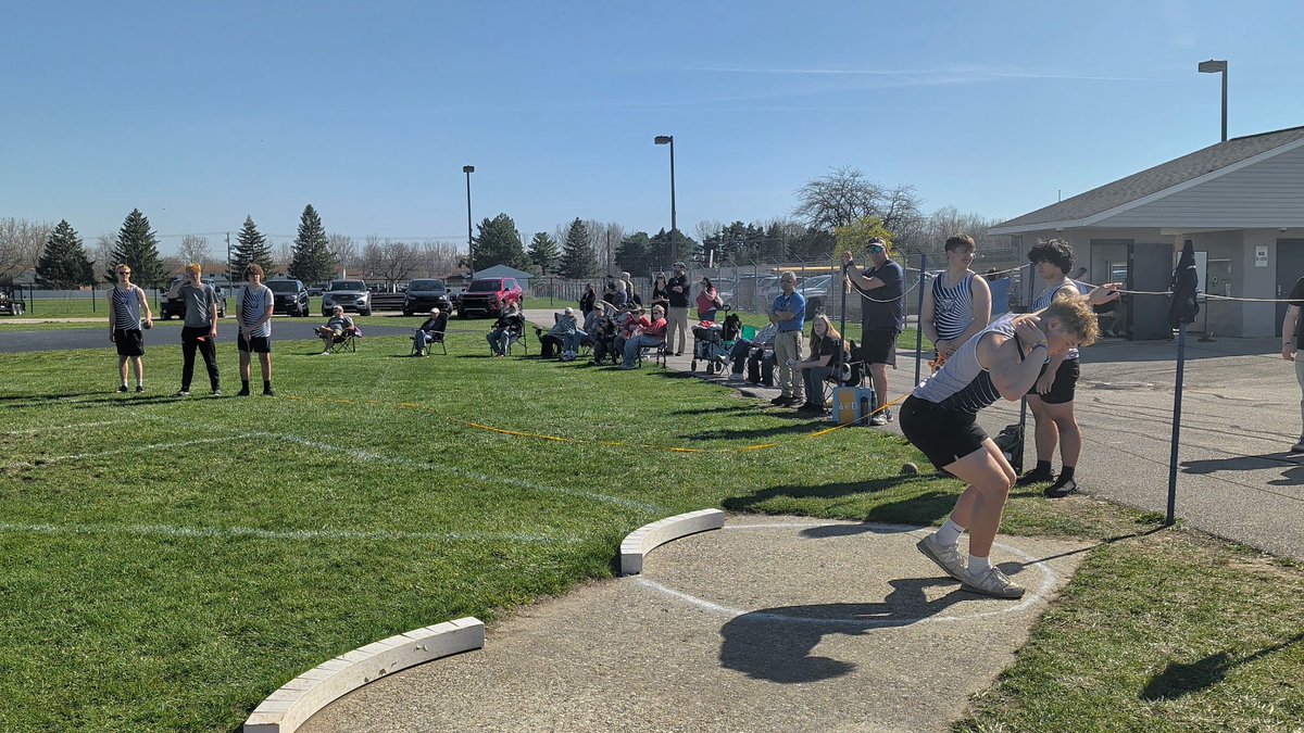 LiamVallad's tweet photo. I’ve had a great first month of throwing shot and discus. It’s great to learn something new and grow with it. My current PRs as of April are 35’8 on shot put, and 101’3 on discus. Can’t wait for what’s to come! https://t.co/nLN7boYuM5