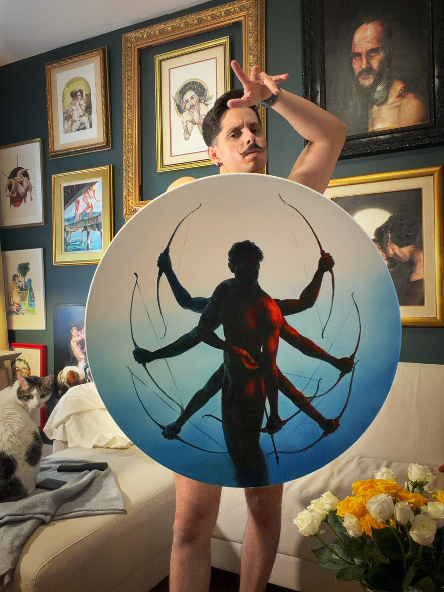 ReneFariasA's tweet photo. “The Echoes of Those Who Failed”

Every victory carries a memory of failure.
Every steady aim was once a trembling hand.

The arrow flies forward—
but its echo always looks back.

Oil on canvas · 20” round
Available on my website (free shipping)

https://t.co/KMQjWl4mAU https://t.co/a7d3OBrNX4