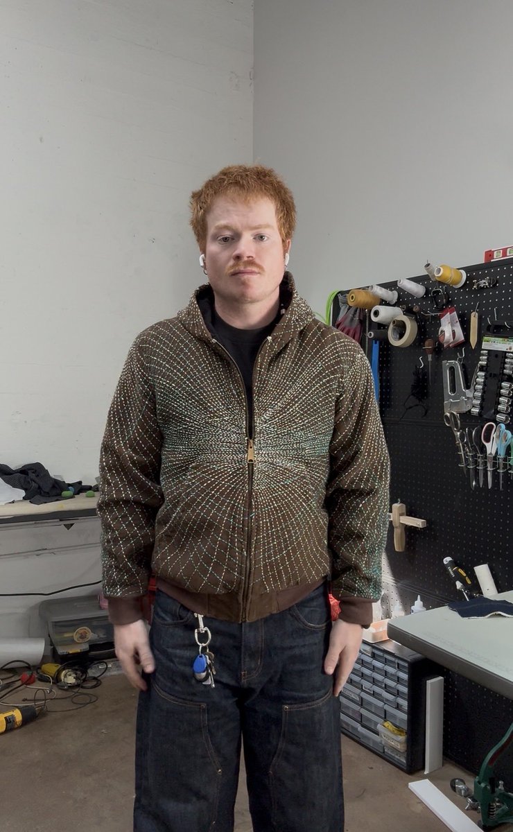 mciverrr's tweet photo. Hand stitched hoodie https://t.co/Pltet2TlEG