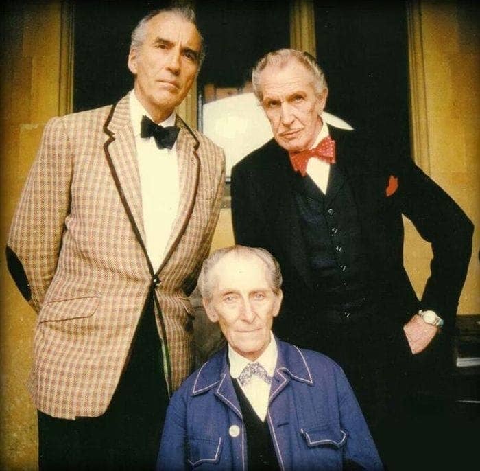 Christopher Lee, Vincent Price &amp; Peter Cushing in 1983