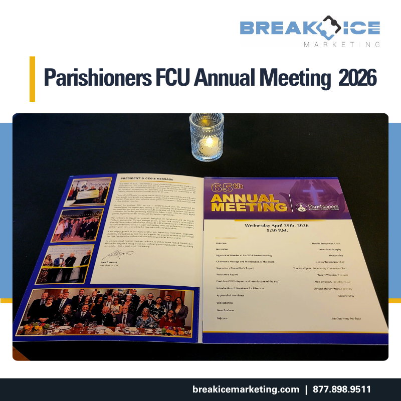 Hdowellbreakice's tweet photo. We had an incredible time supporting Parishioners Federal Credit Union at their Annual Meeting. From concept to execution, we delivered cohesive, engaging materials true to their brand. Planning your next event? We’d love to help bring it to life! https://t.co/PHOeQ26S4E