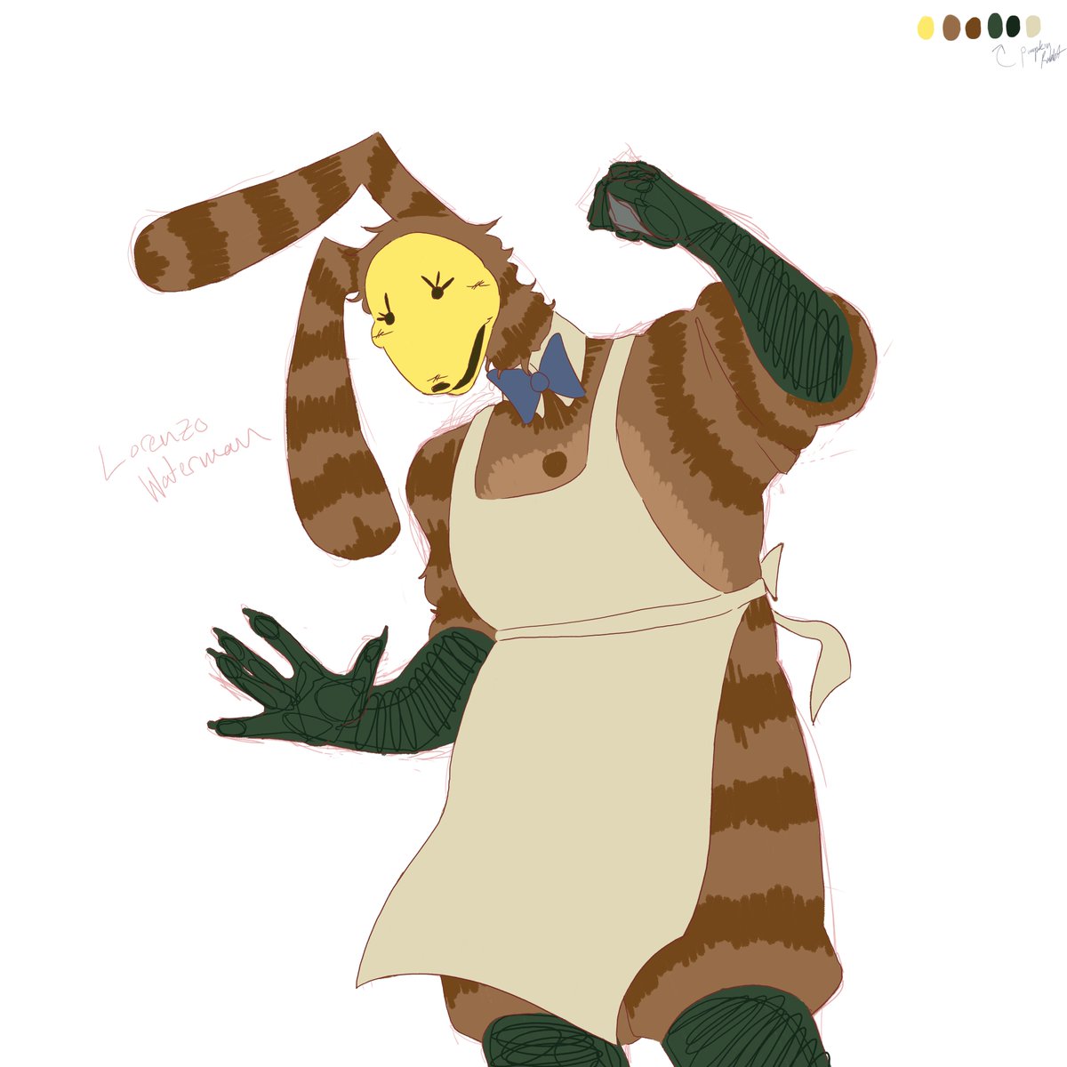 Kenny_squanch's tweet photo. Hes bautiful,,,, finally the finished piece for this, didn't feel like shading or backgrounding #pumpkinrabbit https://t.co/0vF11xMBkf