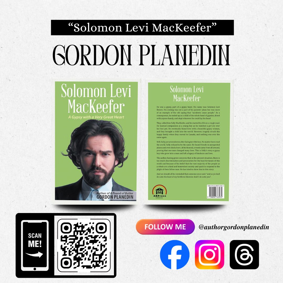 ARPressLLC's tweet image. Dive into the heartwarming tale of "Solomon Levi MacKeefer: A Gypsy with a Very Great Heart." This inspiring novel follows Solly, a boy raised by a gypsy band, as he grows into a man known for his compassion and love. 

#author #writer #mustread #booksky