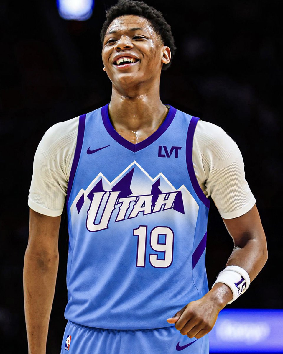 colby_colonel's tweet image. City edition concept for the @utahjazz for your Monday🩵💜

#graphicdesign #graphicdesigner #sports #nba #basketball