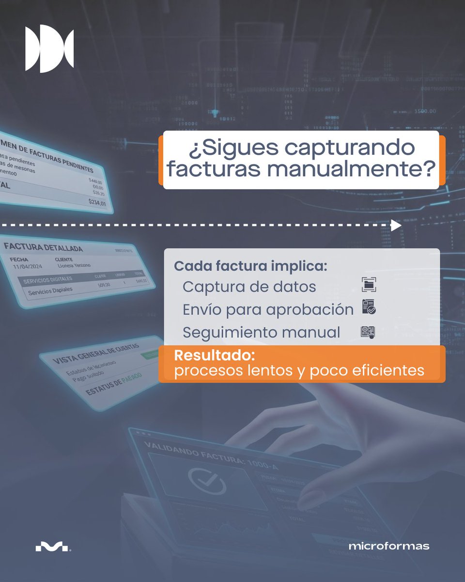 MicroformasMx's tweet image. Con una solución de inteligencia documental puedes lograr:
🚀 Procesos más ágiles y eficientes
📉 Disminución significativa de errores humanos
🔎 Visibilidad en tiempo real del estatus de cada factura
Conoce más: microformas.mx 

#TransformaciónDigital #Automatización