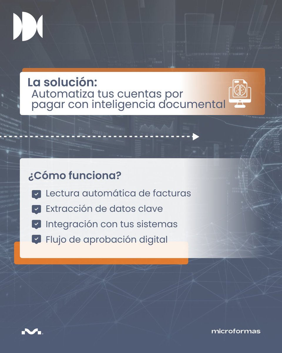 MicroformasMx's tweet image. Con una solución de inteligencia documental puedes lograr:
🚀 Procesos más ágiles y eficientes
📉 Disminución significativa de errores humanos
🔎 Visibilidad en tiempo real del estatus de cada factura
Conoce más: microformas.mx 

#TransformaciónDigital #Automatización