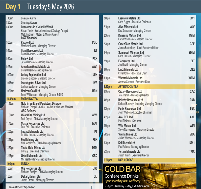 LocantroTony's tweet image. The three day Sydney Resources Round-Up starts this morning at 840am AET. Another packed line-up of #gold #silver #copper #lithium #rareearths juniors/mids.
To Live Stream go here riusydneyresourcesroundup.com.au/livestreamcmc
