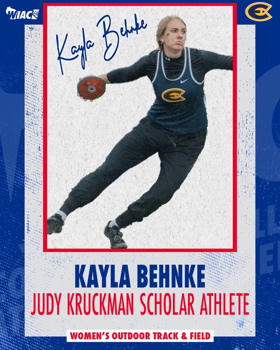 wiacsports's tweet image. #WIACTF | @UWECblugolds Kayla Behnke Named Judy Kruckman Women's Outdoor Track &amp;amp; Field Scholar-Athlete! Visit bit.ly/4n6fQrX to access the full story.

#ExcellenceInAction
#d3tf