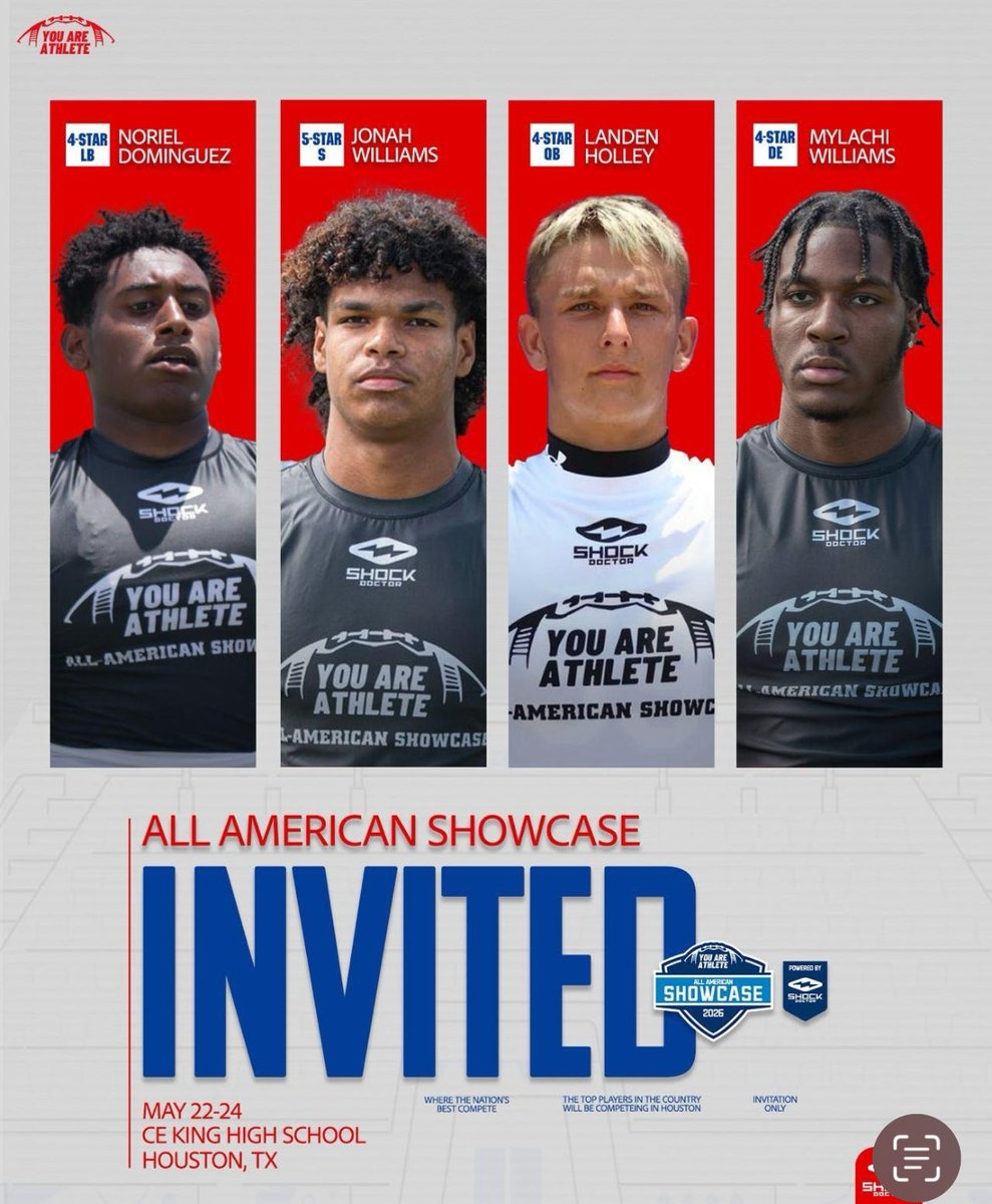HbJR_25's tweet photo. Thank you @youareathlete for an invite The All American showcase in may. Excited to compete! @FbIberia @PrepRedzoneLA @LAvsAllYall @ShannonBelt3 @MikeCoppage1 @RecruitLouisian @shanesavoie @JeritRoser @sixstarfootball https://t.co/2Q39ub47G4