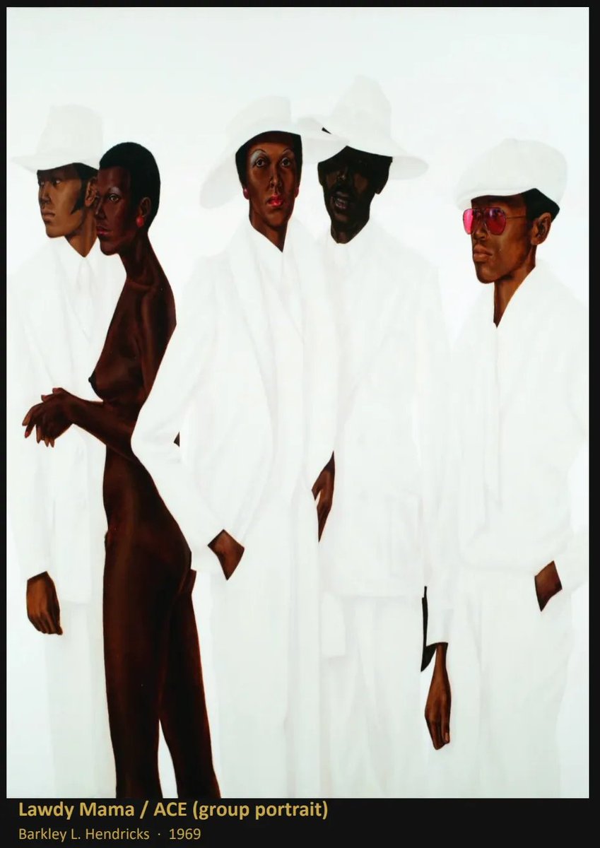 Jon Batiste is in custom ERL by designer Eli Russell Linnetz for the #MetGala. 

The look was inspired by artist Barkley L. Hendricks' painting "Lawdy Mama / ACE."