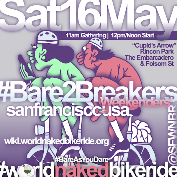 sfwnbr's tweet photo. GiddyUp!
Saturday 16 May #Bare2Breakers Weekenders’ Ride&AfterParty
Ready to Roll This Month! ( Weather Permitting )
Ride with GPS interactive Route/Map TBA
https://t.co/9pUOr9wind https://t.co/Y6cToUUB5j