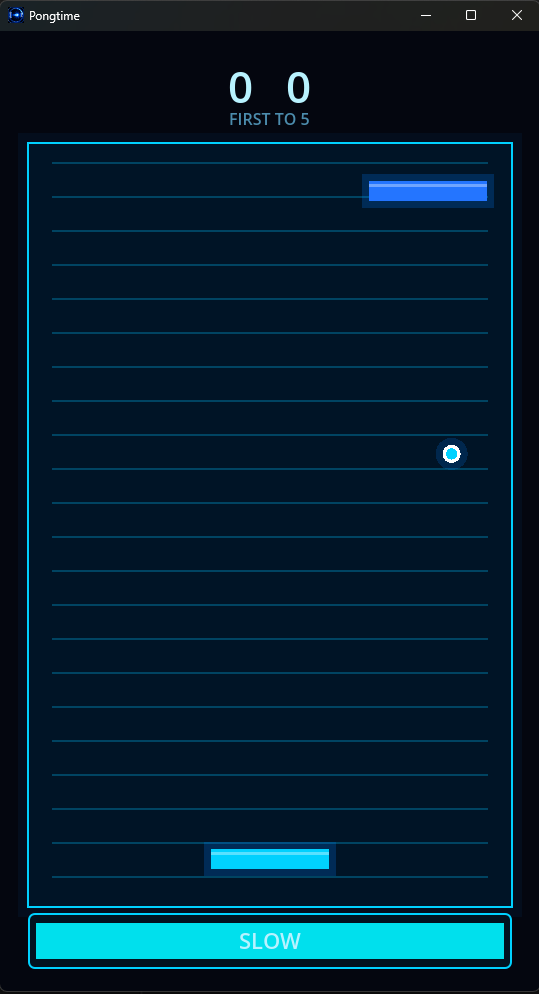 ryanws_dev's tweet photo. I released my first game on itch: Pongtime, which is pong with time distortion. The only creative inspiration is that I like blue. Free and MIT licensed since I can't imagine charging for something this simple, I just want to let it out in the world. https://t.co/eHJSc0sp90