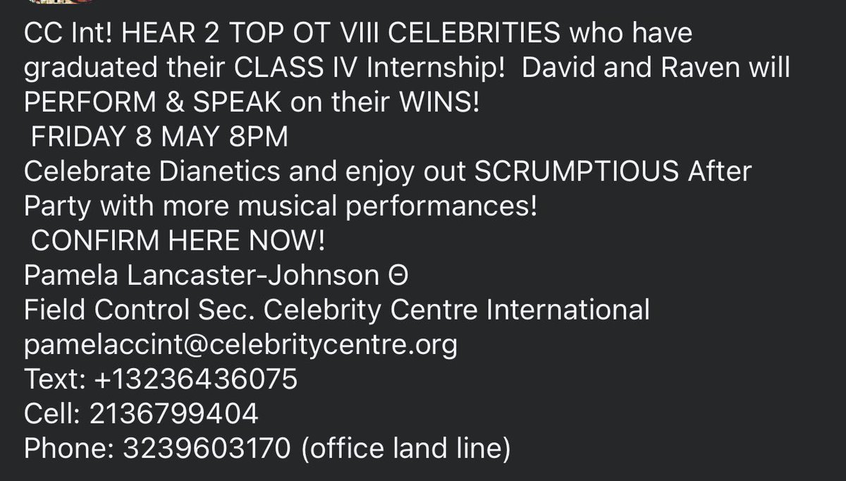 CensorIsTrash's tweet photo. @scientologyruns do with this info what you will. https://t.co/JnIcpRnMBH