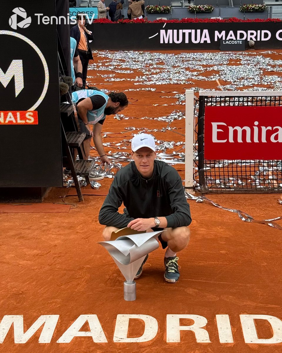 AllSportsPy's tweet photo. #M1000Madrid🇪🇦: !Jannik Sinner🇮🇹 derroto 6-1 6-2 a Alexander Zverev🇩🇪 y es campeon, 28° titulo ATP, 9° M1000, 1° en Madrid, 4° en 2026!.🏆

!Jannik Sinner🇮🇹 campeon del #M1000Madrid🇪🇦 2026!🏆

RECORD | PRIMER tenista en TODA la historia en ganar +5 M1000 consecutivos (🇲🇫🇺🇲🇺🇲🇲🇨🇪🇦) https://t.co/ZkUdp2uoDc