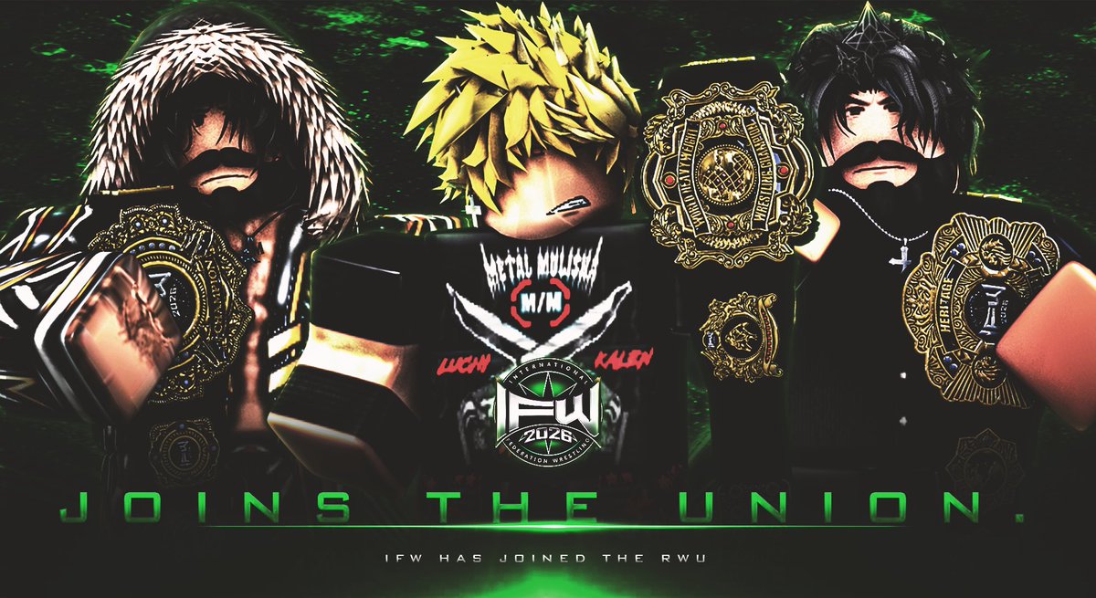 RWUROBLOX's tweet photo. TWO FOR ONE!

Welcome both @WSWOnRoblox and @IFWRobloxRW to the Union.

#RestoreTheUnion26 https://t.co/5MM9Soaohd