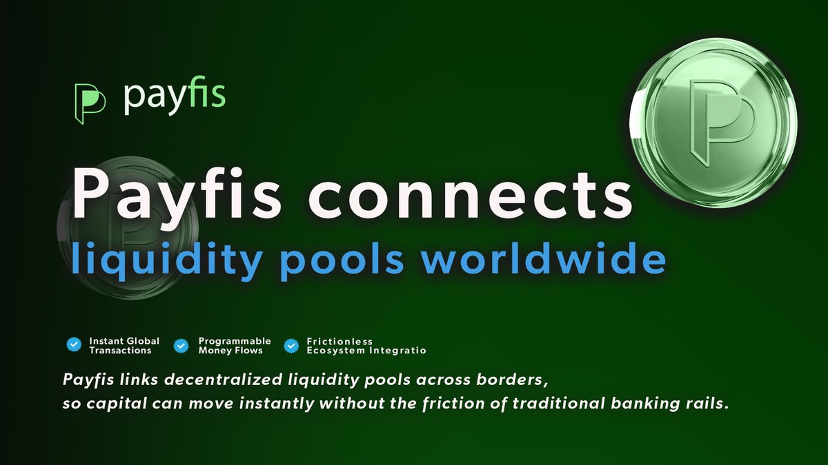 payfisfinance's tweet image. Global Liquidity 🌐

Payfis.finance connects liquidity pools worldwide, enabling seamless capital flows.

#Payfis #Liquidity #PayFi #Web3 #Finance