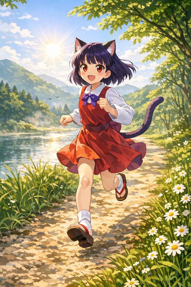 タイトル 「自然と光と調和とねこ娘」 #AIart #AIアート #AIイラスト タイトル 「自然と光と調和とねこ娘」 #AIart #AIアート #AIイラスト