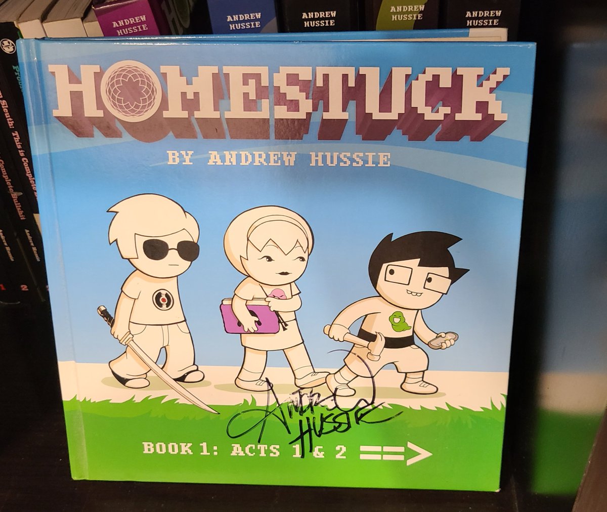OpraZebb's tweet photo. Anyone wanna make an offer on any homestuck shit? I'm tired of looking at it https://t.co/yQXnOWUdTy