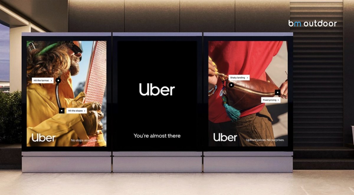 BMoutdoorMedia's tweet image. Landing isn’t the end.

Uber shows up exactly when you need the ride. ✈️

#Uber #Advertising #OOH #Strategy