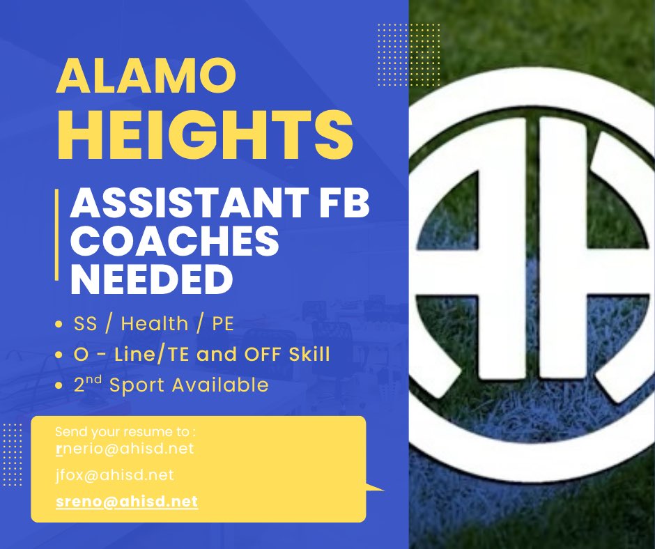 Coach_Nerio's tweet photo. Come join our team and come work for the best administration in the state of Texas!! 🫏 🆙 | #HeightsWay | #HTC https://t.co/S6LiAKVKRH