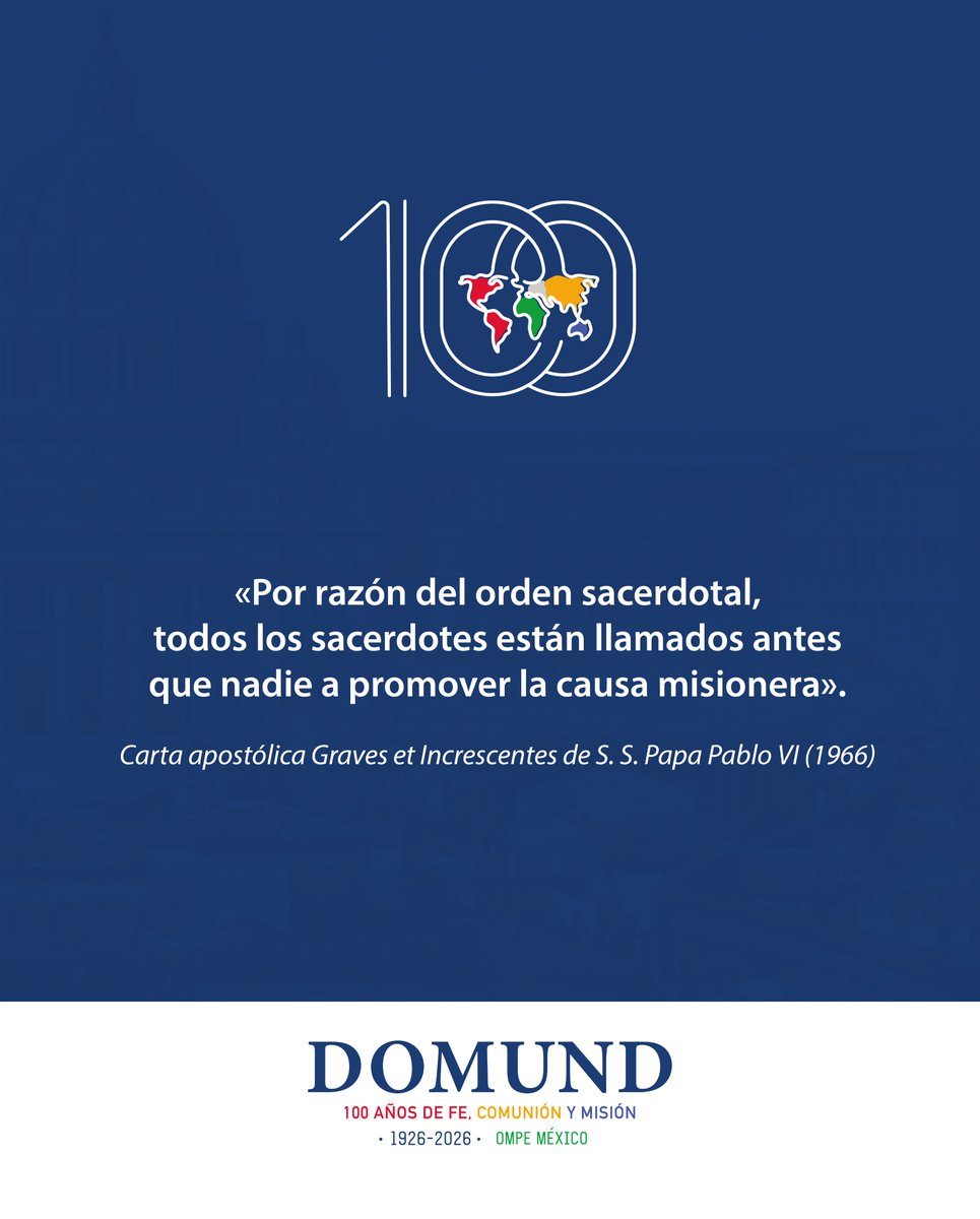 ompemexico's tweet photo. ⛪Los sacerdotes, tienen la hermosa tarea de encender en todos el espíritu misionero y guiar a la Iglesia hacia una entrega generosa y universal.
#MisiónAdgentes #AmorqueTransforma #LlamadosyEnviados #100añosDOMUND https://t.co/kXK5ccCtDs