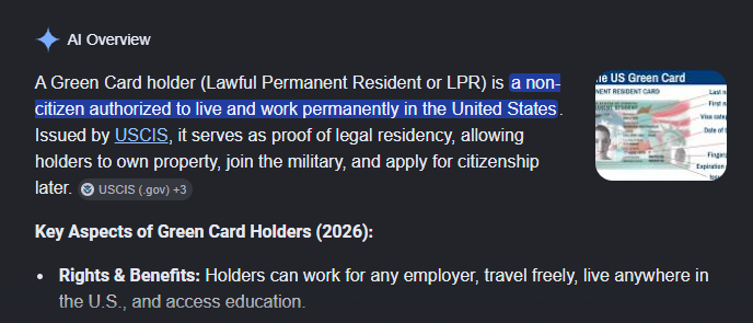TerrawolfGAME's tweet photo. @chastainkj719 @hinds_mela61795 First, a green card holder is a permanent resident.

Second, the census counts how many PERSONS are living in the US, not citizens. It's been that way since its inception as the challenge failed due to that wording. Goes back to the 3/5ths compromise. https://t.co/Qwp12GU3Sa