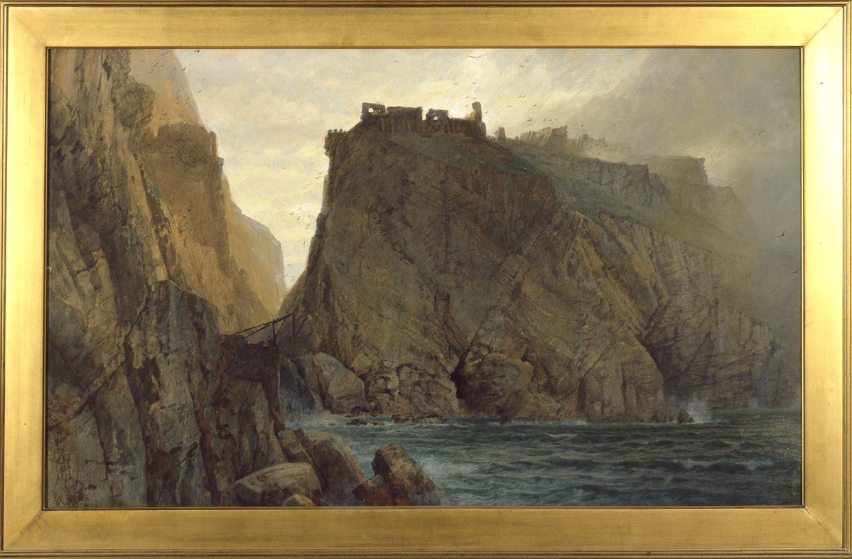 visionocturna_'s tweet image. "Tintagel on the Cornish Coast"- William Trost Richards (1879). In collection of the Walters Art Museum @walters_museum. 
#art #fineart #painting #landscape #coast #museum