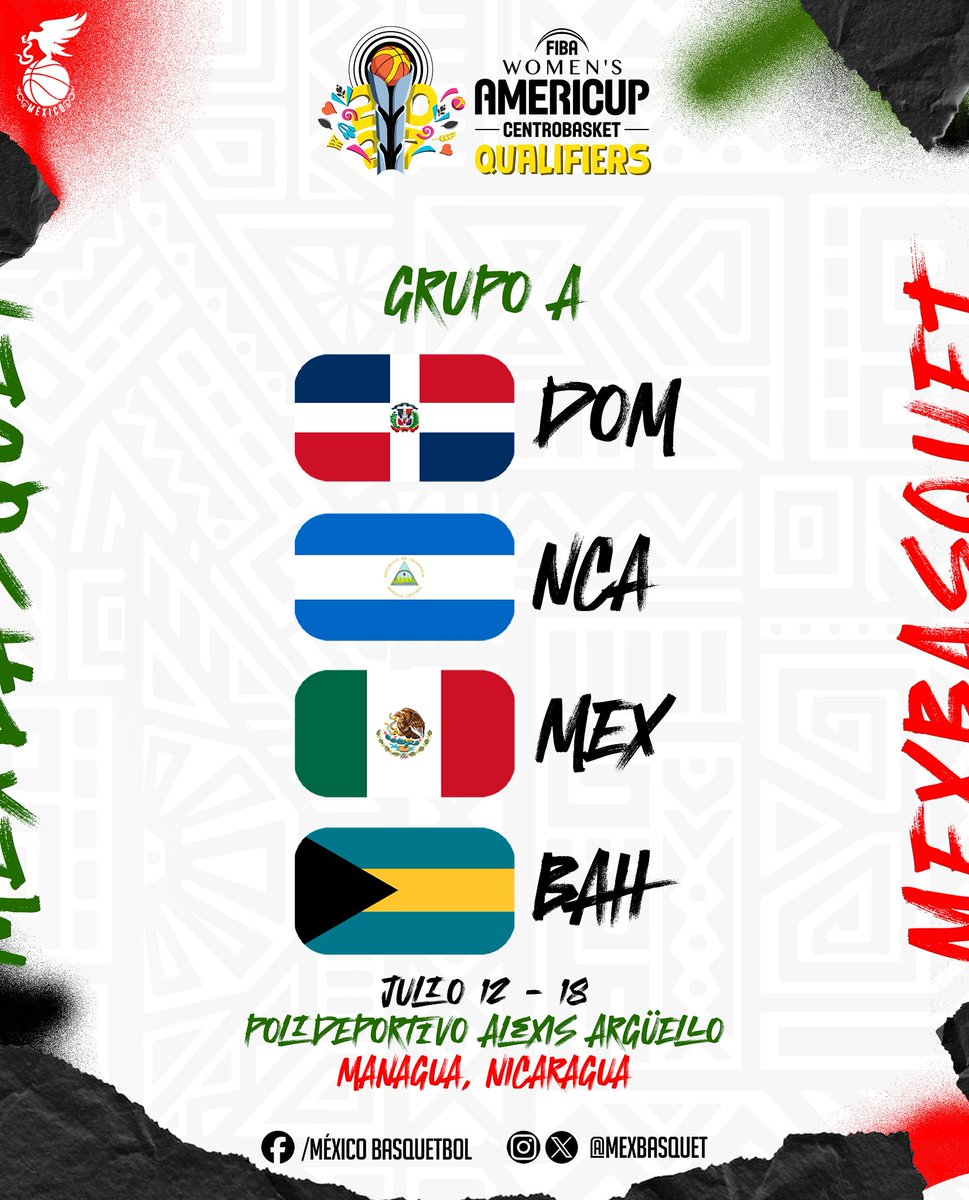 #MexBasquet🇲🇽🏀 ¡Listos los rivales de México para el Centrobasket ⛹🏻‍♀️ ...
